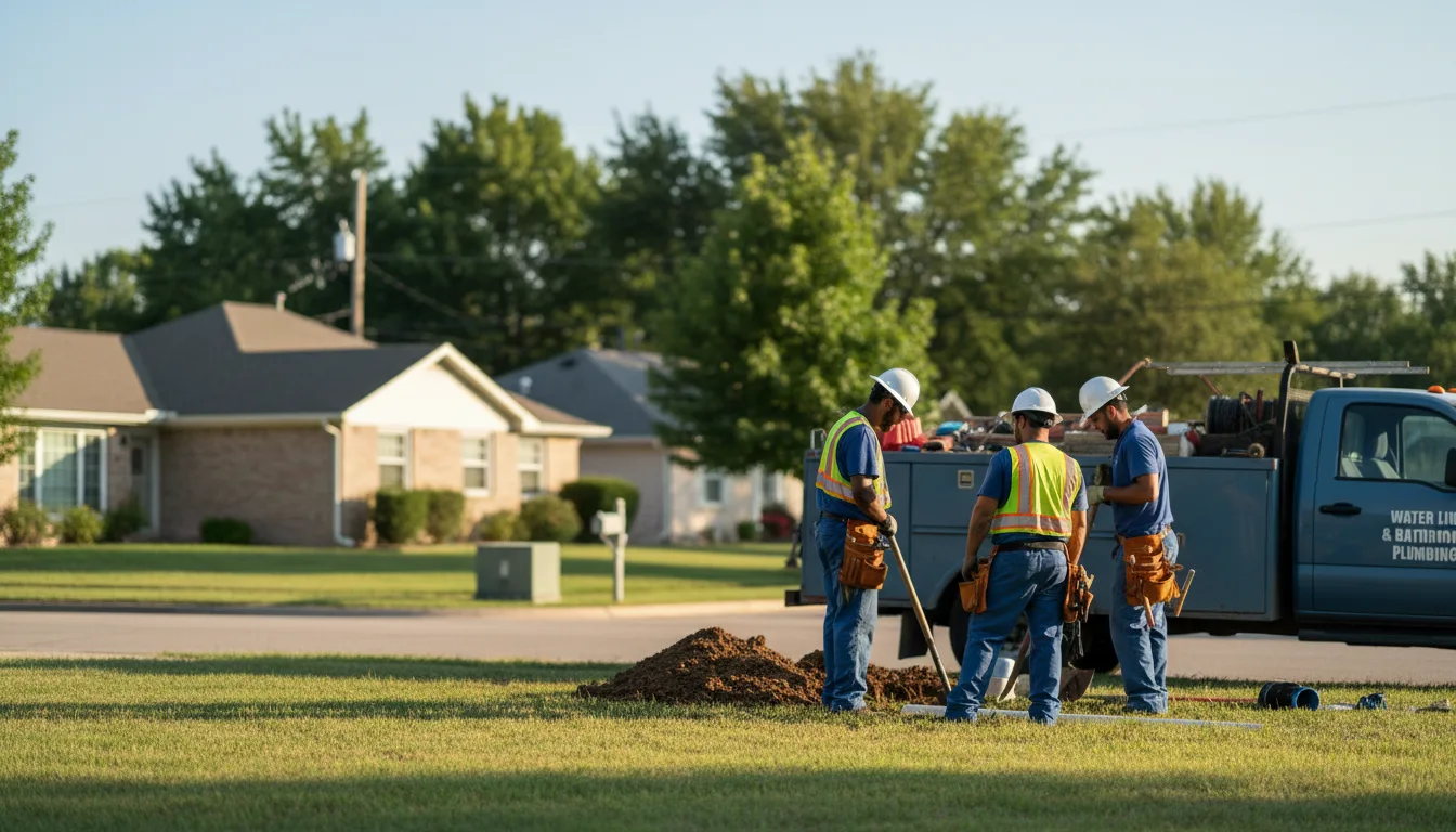 Residential water line and bathroom plumbing service in Rosebud, TX